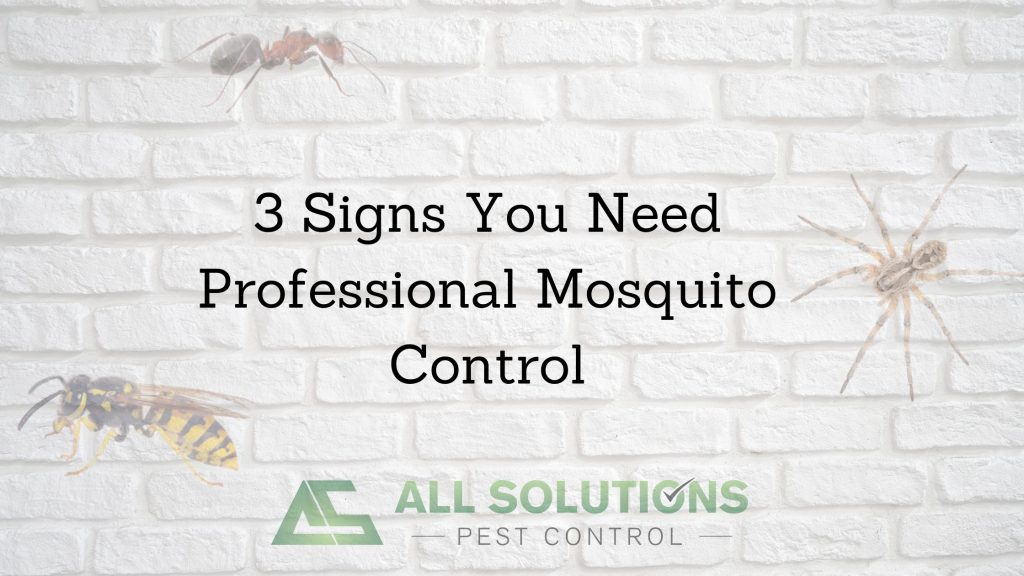 3 Signs You Need Professional Mosquito Control