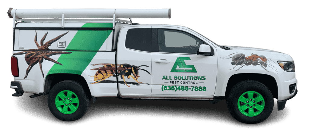 Pest Control Truck With Green Wheels