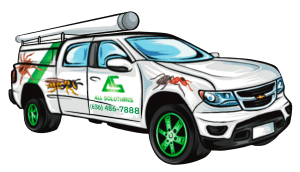 Pest control truck green